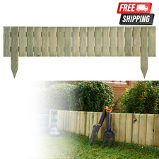 Wooden Log Picket Fence Panels