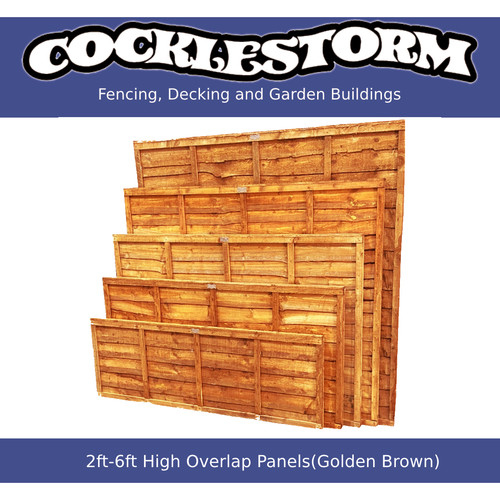 2ft 6ft high - overlap, timber